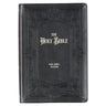 KJV Holy Bible, Giant Print Full-Size Faux Leather Red Letter Edition - Thumb Index & Ribbon Marker, King James Version, Midnight Blue