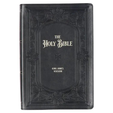 KJV Holy Bible, Giant Print Full-Size Faux Leather Red Letter Edition - Thumb Index & Ribbon Marker, King James Version, Midnight Blue