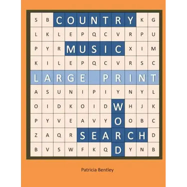 Country Music Large Print Word Search