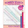 Number Search Puzzles For Adults: Number Find Puzzle Book For Adults Large Print