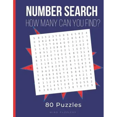 Number Search: Search and Find Number Puzzles for Adults