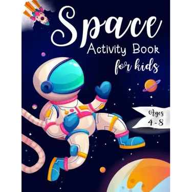 Space Activity Book for Kids Ages 4-8: Space Mazes Game, Cut and Glue Game and Coloring Page