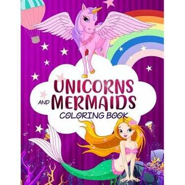 Mermaid Unicorn Colouring