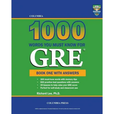 Columbia 1000 Words You Must Know for GRE: Book One with Answers