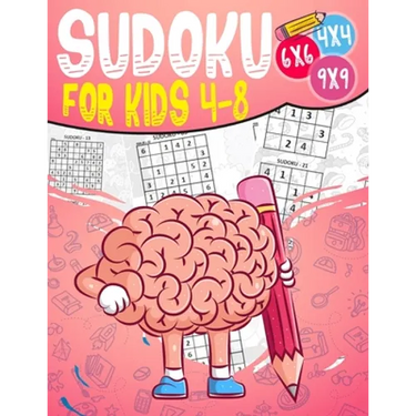 Sudoku for kids 4-8: Sudoku puzzle book Easy, Medium, Difficult -270- Logical puzzles -4x4-6x6-9x9 - that train your children's memory.