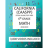 6th Grade CALIFORNIA CAASPP, MATH, Test Prep: 2019: 6th Grade California Assessment of Student Performance and Progress MATH Test prep/study guide
