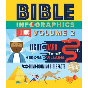 Bible Infographics for Kids Volume 2: Light and Dark, Heroes and Villains, and Mind-Blowing Bible Facts