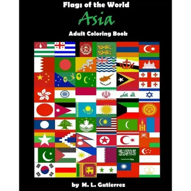 Flags of the World Series (Asia), adult coloring book