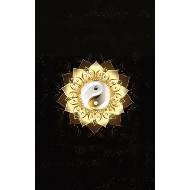 Glowing Golden Ring Yang-Yang Lotus Flower Diary, Journal, and/or Notebook: Perfect for Fans of Astrology, Dark Magic, Fantasy, Mindfulness, Occult, P