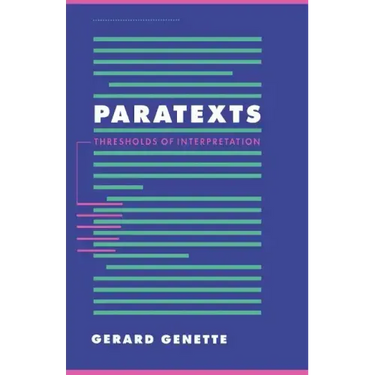 Paratexts: Thresholds of Interpretation