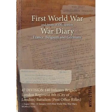 47 DIVISION 140 Infantry Brigade London Regiment 8th (City of London) Battalion (Post Office Rifles): 1 August 1916 - 31 January 1919 (First World War