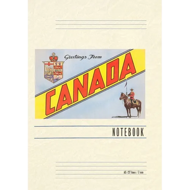 Vintage Lined Notebook Greetings from Canada