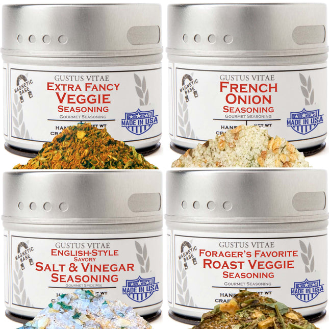 Air Fryer Ultimate Veggies Seasoning Set - Artisanal Spice Blends Four Pack by Gustus Vitae