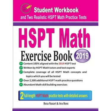 HSPT Math Exercise Book: Student Workbook and Two Realistic HSPT Math Tests