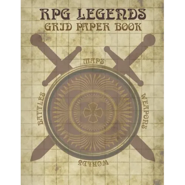 RPG Legends Grid Paper Book: Large Role Playing Graph Paper Book, Ideal for Creating Fantasy Maps, Worlds and Much More