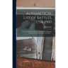 Alphabetical List of Battles, 1754-1900: War of the Rebellion, Spanish-American War, Philippine Insurrection and All Old Wars With Dates ...