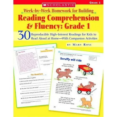 Week-By-Week Homework for Building Reading Comprehension & Fluency: Grade 1: 30 Reproducible High-Interest Readings for Kids to Read Aloud at Home--Wi