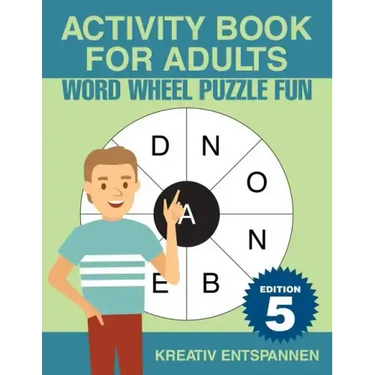 Activity Book for Adults - Word Wheel Puzzle Fun Edition 5