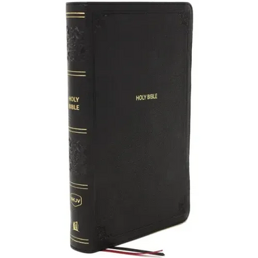 Nkjv, Reference Bible, Personal Size Large Print, Leathersoft, Black, Thumb Indexed, Red Letter Edition, Comfort Print: Holy Bible, New King James Ver