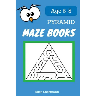Pyramid MAZE Book for Kids Ages 6-8: 50 Maze Puzzle Games to Boost Kids' Brain, Pocket Size 6x9 Inch, Large Print