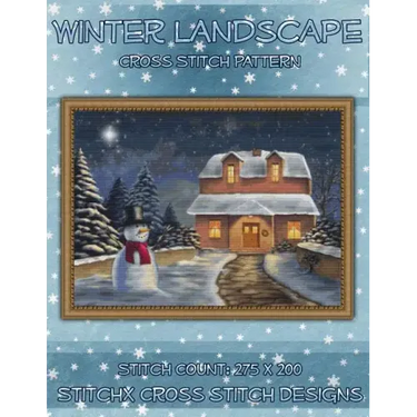 Winter Landscape Cross Stitch Pattern