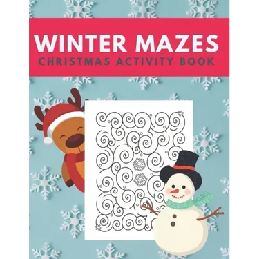 Winter Mazes Christmas Activity Book: Fun Xmas Maze Puzzle Game for Kids, Preschoolers and Toddlers - Stocking Stuffer Gift Idea with Christmas Tree,