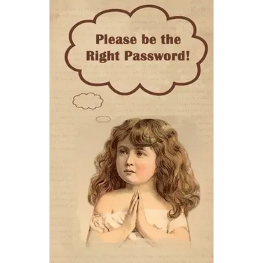 Please be the Right Password: Internet passwords, addresses and usernames, humorous cover with A-Z index