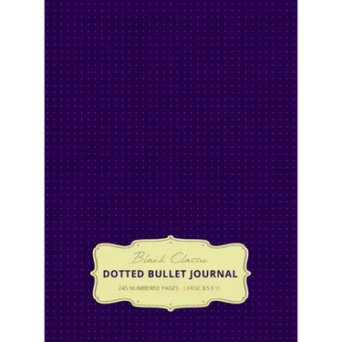 Large 8.5 x 11 Dotted Bullet Journal (Eggplant #11) Hardcover - 245 Numbered Pages