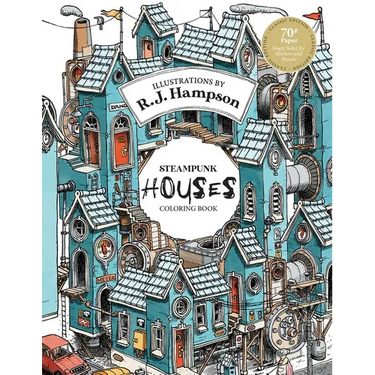 Steampunk Houses Coloring Book