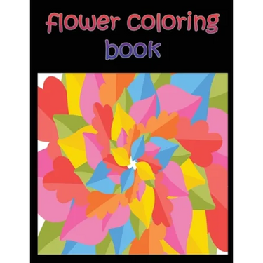 flower coloring book: large print easy activity coloring book for adult senior women