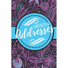 Contacts & Addresses: Blue and Purple Modern Flower Design