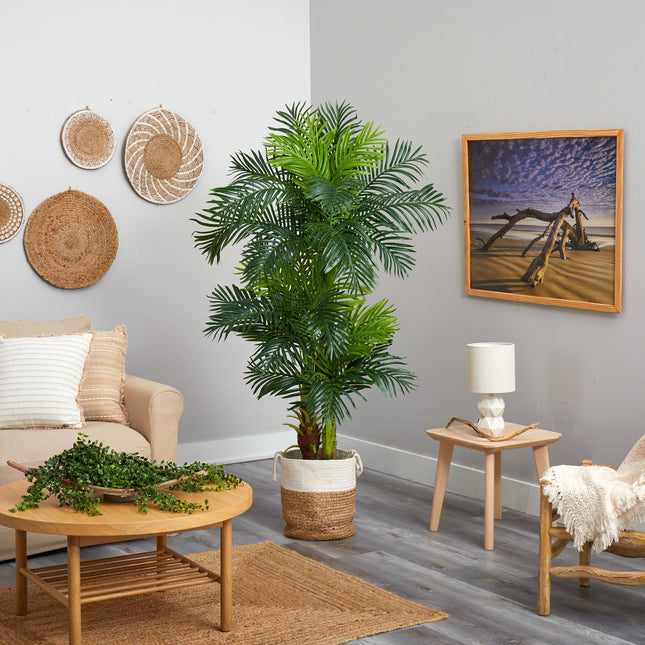 6’ Hawaii Artificial Palm Tree in Handmade Natural Jute and Cotton Planter by Nearly Natural
