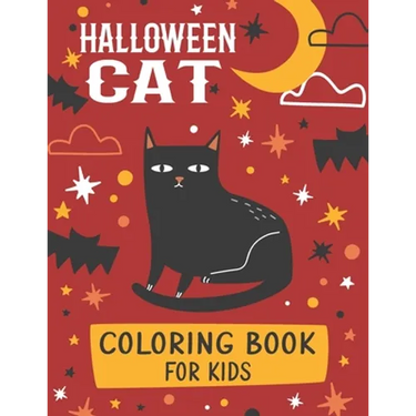 Halloween Cat Coloring Book For Kids: A Spooky Halloween Cat Designs Holiday Fun For Kids