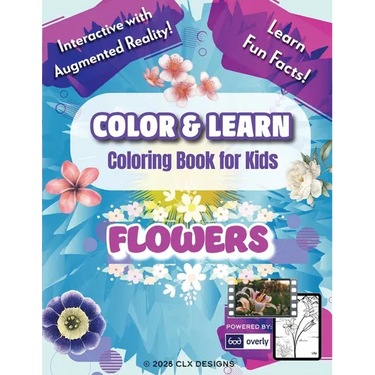Color & Learn: Flowers: Coloring Book for Kids