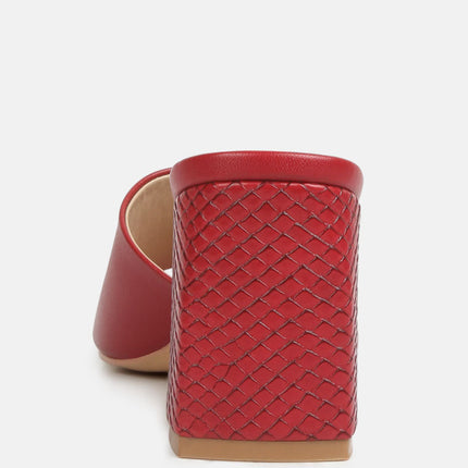audriana textured block heel sandals by London Rag