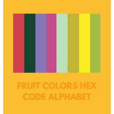 Fruit Colors Hex Code Alphabet