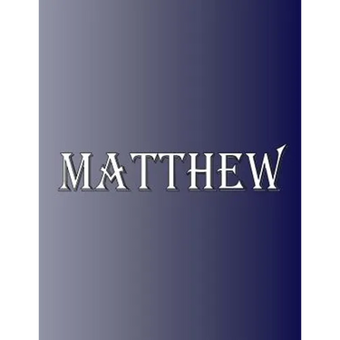 Matthew: 100 Pages 8.5" X 11" Personalized Name on Notebook College Ruled Line Paper