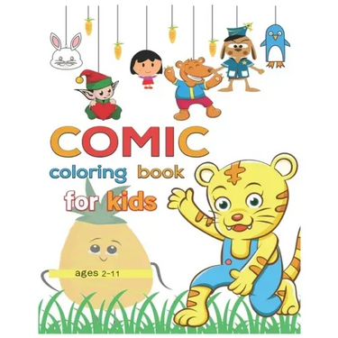 coloring book comic for kids ages 2-11