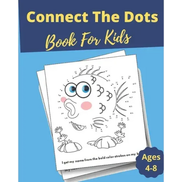 Connect The Dots Book For Kids Ages 4-8: Dot to Dot Puzzles + Facts To Read for Fun and Learning, Filled With Cute Animals, Dinosaurs, Vehicules, for