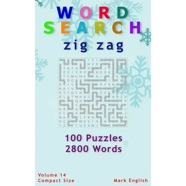 Word Search: Zig Zag, 100 Puzzles, 2800 Words, Volume 14, Compact 5"x8" Size