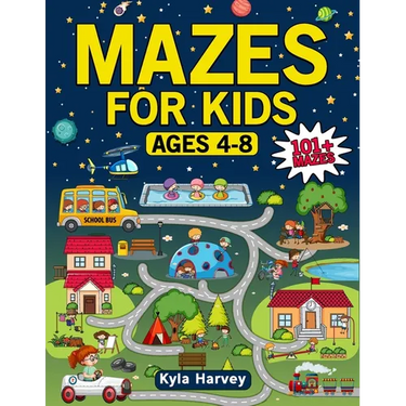 Maze Book for Kids Ages 4-8: 101+ Fun and Engaging Labyrinths to Challenge Young Minds Perfect for Travel, Home, and Classroom Activities