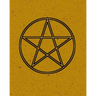 Grimoire: Pentagram Spell Book For Witches Mages Magick Practitioners And Beginners To Write Rituals And Ingredients - Yellow Bl