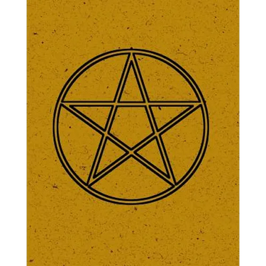 Grimoire: Pentagram Spell Book For Witches Mages Magick Practitioners And Beginners To Write Rituals And Ingredients - Yellow Bl