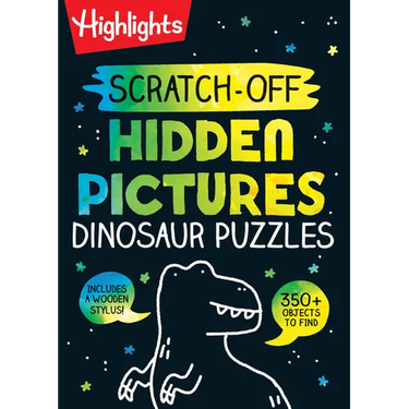 Scratch-Off Hidden Pictures Dinosaur Puzzles: Scratch-Off Hidden Pictures Dinosaur Puzzles (Highlights Scratch-Off Activity Books) 64-Page Dinosaur Ac