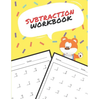 Subtraction Workbook: One Page A Day Math Single and Double Digit Subtraction Problem Workbook for Prek to 1st Grade Students