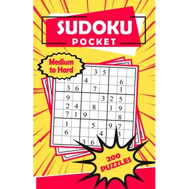 Sudoku Pocket Medium to Hard 200 Puzzles: Compact Size, Travel-Friendly Sudoku Puzzle Book with 200 Medium to Hard Problems and Solutions