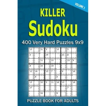 Killer Sudoku Puzzle Book for Adults: 400 Very Hard Puzzles 9x9 (Volume1)
