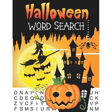 Halloween Word Search: Large Print Word Search Book for Adults with 40 Halloween Themed Puzzle, Halloween Gift Idea