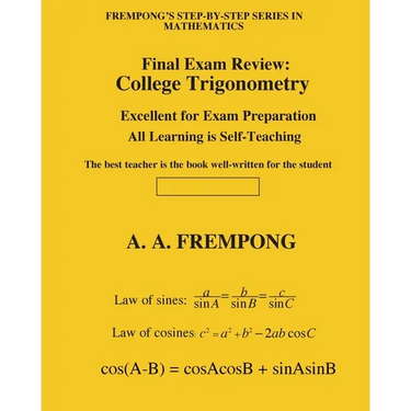 Final Exam Review: College Trigonometry