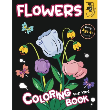 Flower Coloring Book for Kids: Discover Playful Flowers in Easy, Cute Designs - Perfect for Boys and Girls